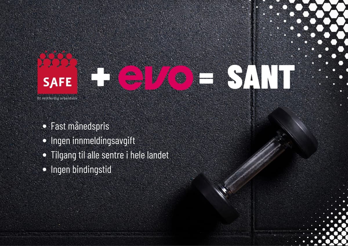 SAFE pluss EVO er lik sant. Fast månedspris, ingen innmeldingsavgift, tilgang til alle sentre i hele landet og ingen bindingstid.